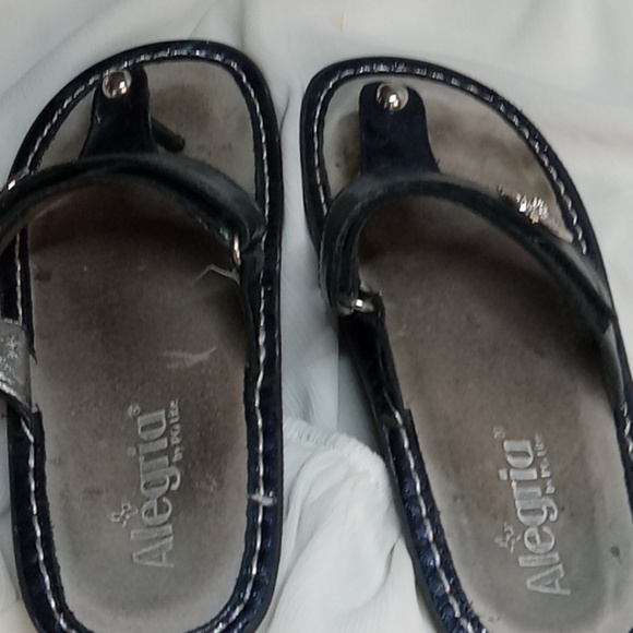 Alegria slip resistant navy sandals size 37 - Picture 4 of 7